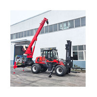 Chariot élévateur tout-terrain de haute qualité avec hauteur de fourche réglable et rotation à 360 pour tous les terrains, moteur et moteur inclus
