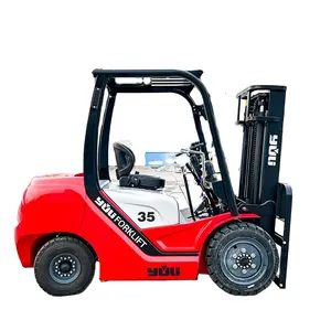 Sıcak satış Chinses forklift tedarikçisi YULI yepyeni 3.5 ton 3m 4M 5M 6m mast dizel Forklift güçlü motor ile