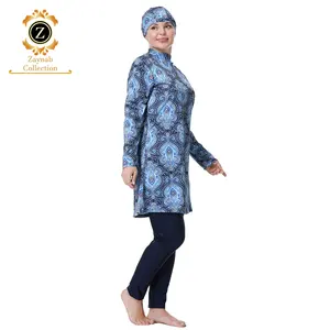 Zaynab burkini modesto musulmano costumi da bagno donna digitale stampato 3 pezzi costume da bagno costumi da bagno Beachwear burkini