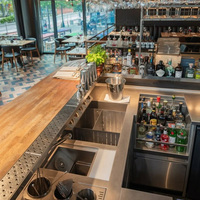 Service de personnalisation d'équipements de comptoir de bar commercial tout-en-un - Style moderne, luxueux et rétro