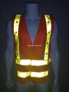 CITICITY High Visibility PVC Reflective Safety Vest ANSI Class 2 EN ISO 20471 Class 2 Red <b>Light</b> Flashing LED for Outdoor Running - Product Image 5