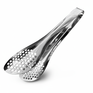 Pinze da cucina ecologiche Design a mano in acciaio inossidabile e Silicone con manico in plastica per alimenti certificate LFGB-scatola di 120 - Product Image 2