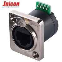 Jnicon Connecteur Ethernet RJ45 étanche IP65 pour écran d'affichage à LED intérieur et extérieur Connecteur Neutrik Xlr