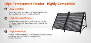 Colector Solar de Tubos de Vacío de Vidrio Borosilicato para Uso en Exteriores a Largo Plazo, Colector Solar de Tubos de Vacío JR-50-58 Profesional Remot - Product Image 4