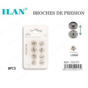 ILAN Bottoni a Pressione in Metallo 13mm 8 Pezzi per Abbigliamento e Borse - Product Image 3