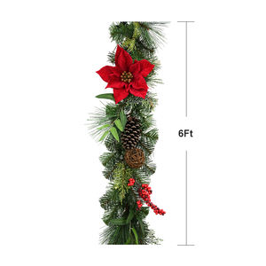 Guirlandes et couronnes de Noël artificielles écologiques personnalisées pour décorations de fêtes - Product Image 1