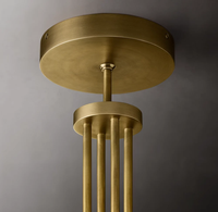 Lustre rond en laiton avec abat-jour en verre américain de luxe de 48 pouces, base E26 pour table à manger, salon, chambre à coucher