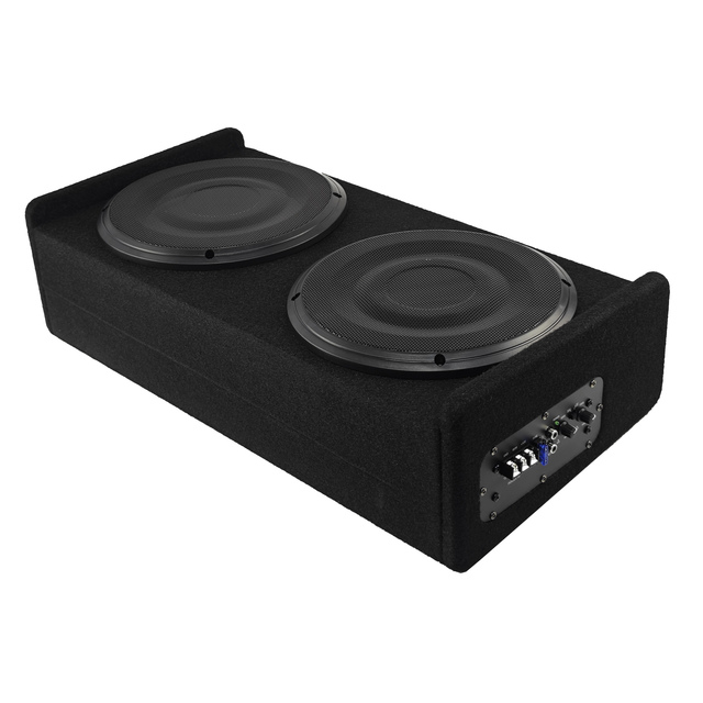 10-Inch Single Active Car Audio Subwoofer with Strong Bass Slim Under Seat Car Subwoofers Box