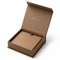 Boîte en papier magnétique recyclé avec logo personnalisé, boîte cadeau en carton rigide écologique avec fermeture magnétique et papier argenté