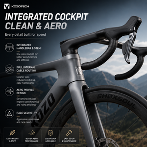 CE Kozo1 SuperLight Full R8170 Ultegra Di2 24 vitesses Roues carbone Guidon intégré Freins à disque T47 BB Racing the K - Product Image 3