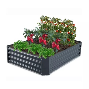 Galvanized Raised Garden Bed Outdoor for Vegetables Flowers,Metal <strong>Planter</strong> <strong>Box</strong> for Fruits Herbs,<strong>Planter</strong> Raised Beds for Gardening - Product Image 6