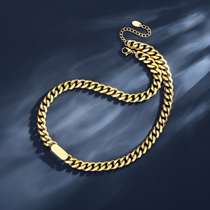 Linsa gioielli hip-hop all'ingrosso collana in acciaio inossidabile uomo donna placcato oro corda sottile/franco/figaro collana a catena - Product Image 3