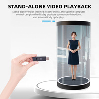 Vitrina Holográfica Digital con IA, Cabina de Hologramas 3D Interactiva por Voz, Pantalla LCD Transparente para Museos y Salas de Exposiciones