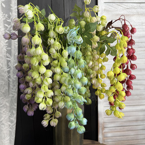 Fleurs artificielles suspendues en forme de flocon de neige Jinxi, branche unique, fleurs en soie, décorations de plafond pour mariage, accessoires d'intérieur et d'extérieur - Product Image 1