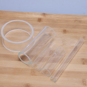 Tubo de inspección de vidrio de grado industrial de 80 mm de diámetro para máquinas de eliminación de carbono, tarros de vidrio industriales de 135 mm de altura - Product Image 1