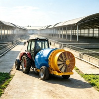Pulvérisateur agricole remorqué grande capacité 1000L 1600L 2000L, brumisateur à air comprimé pour la désinfection des bâtiments d'élevage