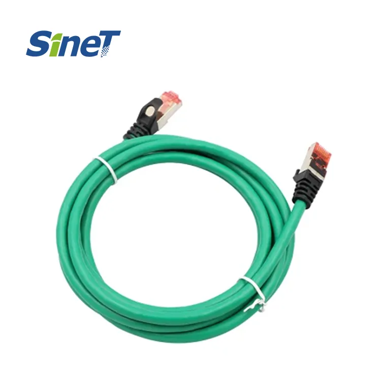 SN-PC6SD-26GN Groene Kleur Optioneel Netwerk Rj45 Patch Cord Cat6 Afgeschermd 4prs Stranded Cca/Cu Patch Kabel Cat 6