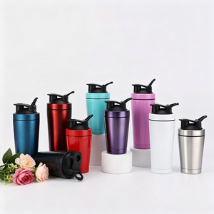 Bouteille <span class=keywords><strong>shaker</strong></span> de sport en acier inoxydable isolée de qualité supérieure, sans BPA, avec poignée, pour protéines et eau, vente en gros - Product Image 5
