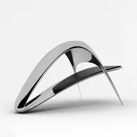 Spiegel-Edelstahl-Design Rückenlehne Kunst-Freizeitstuhl