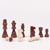 Pièce d'échecs en bois de haute qualité International Standard Tournoi Chessmen pions d'échecs en bois pour adultes et enfants