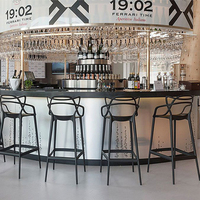 Tabourets de bar en plastique minimalistes européens en gros – Design moderne pour hôtels, extérieur et sous-sols – Îlot de cuisine commercial