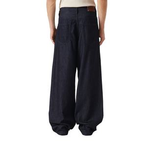 Jeans droits décontractés personnalisés en usine, coupe slim, nouvelle collection été, délavés, effet empilé - Product Image 3