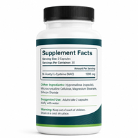 Nouveau supplément NAC Sélénium B6 1300mg N-acétyl L-cystéine NAC Capsules pour soutenir la santé du système immunitaire et antioxydant