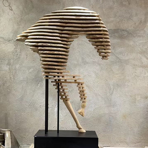 ホテル装飾木製動物像ソリッドウッド大型馬頭彫刻像ホーム - Product Image 1