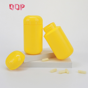 Envase farmacéutico personalizado de cápsulas amarillas, botella de plástico HDPE para productos de salud, pastillas y medicamentos con tapa de rosca. - Product Image 3
