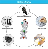 Décoration de Noël gonflable de 8 pieds avec trois ours polaires empilés, une canne en sucre et une boîte cadeau, avec LED intégrées pour l'extérieur