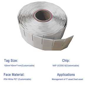 Étiquette RFID anti-métal flexible en PET, puce U <span class=keywords><strong>CODE8</strong></span> réinscriptible, autocollant durable et étanche pour cartes de contrôle d'accès métalliques - Product Image 3