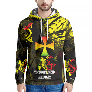 Fitspi venta al por mayor sublimación estampado capucha pulóver sudaderas con capucha ropa deportiva personalizada Polinesia Wallis <span class=keywords><strong>Futuna</strong></span> estampado Floral sudaderas con capucha Casuales - Product Image 6