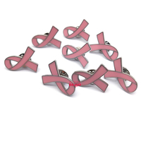 Broche esmaltado con logotipo de concientización sobre la prevención del cáncer de mama con lazo rosa para la campaña mundial de cuidado diurno contra el VIH/SIDA, insignia, accesorios de joyería