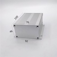 Boîtier robuste en aluminium extrudé 92*46mm pour PCB et systèmes électroniques embarqués, argenté 100mm