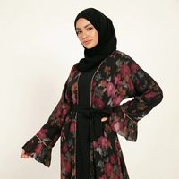 Abaya ouverte pour femmes, taille 52-62, vêtements modestes, vêtements islamiques