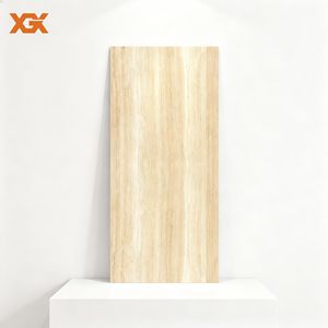 Carreaux de <span class=keywords><strong>travertin</strong></span> modernes 60x120 75X175cm, finition texturée, glaçure sculptée, dalle en porcelaine polie, carreaux de sol et de mur intérieurs - Product Image 2
