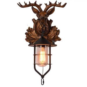 Testa di cavallo testa di cervo lampadario da parete stile rustico americano testiera decorazione lampada da parete <span class=keywords><strong>per</strong></span> soggiorno camera da letto - Product Image 6