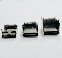 Support d'achat unique et personnalisable : Prise femelle USB Type C 16 broches, 4 pieds, surélevée horizontalement, 5,9 mm, alimentation 3A 5V, PCB