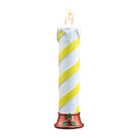 Bougie de Noël Artisanale Écologique à Contrôle Manuel 9,25 pouces, Décoration de Bureau Scintillante avec Lumière LED et Fonction Marche/Arrêt