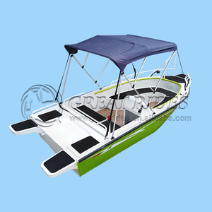 Nuevo diseño <span class=keywords><strong>barco</strong></span> de pesca de 14 pies sin motor fuera de borda yate 420 pequeños barcos de ocio con sombrilla extraíble - Product Image 4