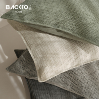 Décor à la maison pur coton Jacquard lombaire taie d'oreiller haut de gamme solide taille housse de coussin pour salon décor à la maison hôtel fournitures