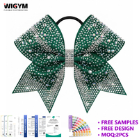 Noeuds de cheerleading personnalisés avec paillettes métalliques pour les équipes de cheerleading lors des matchs de football |   Fabricant OEM, faible MOQ, livraison en 7 jours