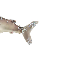 Sea Overlord Shark Shell Crystal Embellissement Pendentif Décoration en verre artisanal Fêtes Décorations de Noël faites à la main Deep
