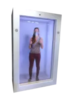 การฉายภาพโฮโลแกรม3D จอแสดงผลโฮโลแกรม21.5 ''จอ LCD โปร่งใสโชว์ผลงานพิพิธภัณฑ์นิทรรศการวิดีโอการประชุม