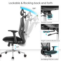 Chaise de bureau ergonomique en maille avec accoudoirs 3D, fabricant original de Foshan, fournissant aux distributeurs mondiaux de mobilier de bureau