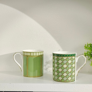 Taza de Porcelana China Verde Estilo Europeo con Asa y Caja de Regalo, Ecológica para Hoteles, Bodas, Té - Product Image 5