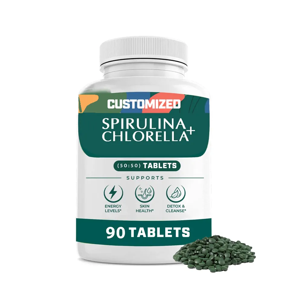 Фирменная Иммунная поддержка и антиоксиданты USDA сертифицированная Спирулина хлорелла в таблетках органический порошок хлорелла