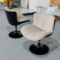 Chaise pivotante décontractée au design moderne, chaise de salle à manger en fibre de verre et tissu, mobilier de luxe pour villa, maison, restaurant, chaise de loisirs individuelle