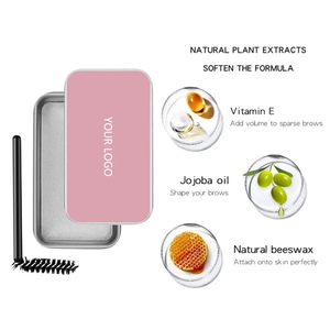 Waterproof Pink Lid <b>Vegan</b> Long-lasting Eyebrow Gel Solid Tinted Custom Logo Option - Product Image 3