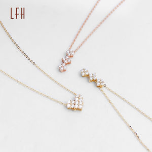 Collier pendentif cœur déformé pour femmes, cadeau de bijoux pour la Saint-Valentin, fête des mères, pendentif cœur en diamant CZ - Product Image 2